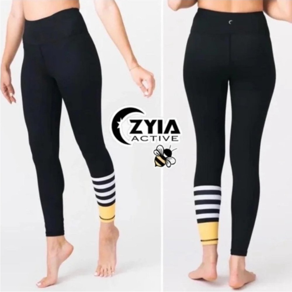 Sz4 Zyia Active Bumblebee Light N Tight 7/8 Hi Rise Tights NWOT Condition